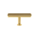 Millhouse Brass Battersea Linear T-Bar Cabinet Knob Handle - Satin Brass - MHCL1675SB - Choice Handles