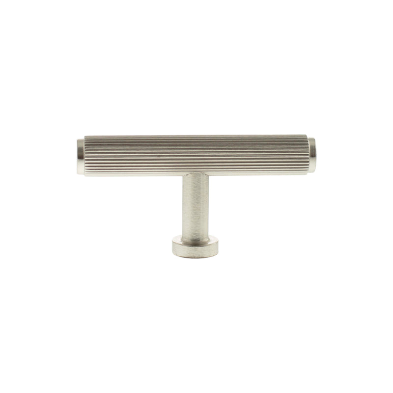 Millhouse Brass Battersea Linear T-Bar Cabinet Knob Handle - Satin Nickel - MHCL1675SN - Choice Handles