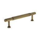Millhouse Brass Battersea Linear T-Bar Cabinet Pull Handle 128mm - Antique Brass - MHCL17128AB - Choice Handles