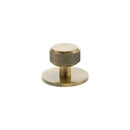 Millhouse Brass Battersea Linear Round Cabinet Knob Handle on Backplate - Antique Brass - MHCLB1532AB - Choice Handles