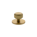 Millhouse Brass Battersea Linear Round Cabinet Knob Handle on Backplate - Satin Brass - MHCLB1532SB - Choice Handles