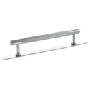 Millhouse Brass Battersea Linear T-Bar Cabinet Pull Handle on Backplate 160mm - Polished Chrome - MHCLB17160PC - Choice Handles