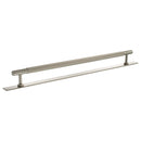 Millhouse Brass Battersea Linear T-Bar Cabinet Pull Handle on Backplate 320mm - Satin Nickel - MHCLB17320SN - Choice Handles