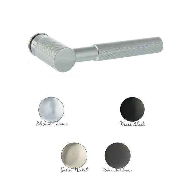 Millhouse Brass Mason Lever Door Handle on Concealed Round Rose - Urban Dark Bronze - MHCR500UDB