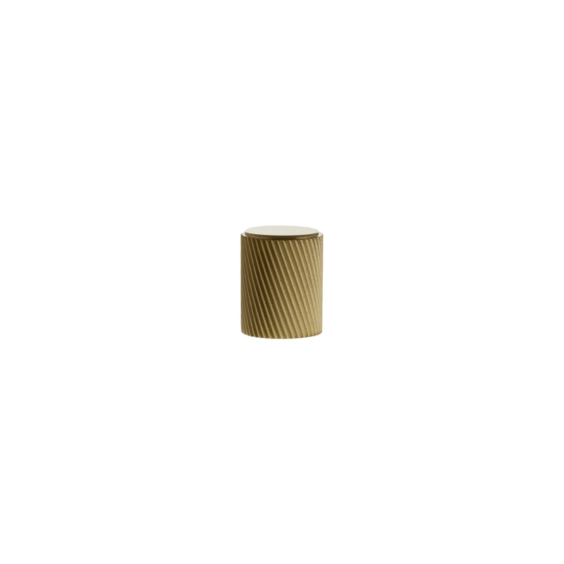 Millhouse Brass Paddington Spiral Cylinder Cabinet Knob Handle - Satin Brass - MHCS1420SB - Choice Handles