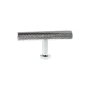 Millhouse Brass Paddington Spiral T-Bar Cabinet Knob Handle - Polished Chrome - MHCS1675PC - Choice Handles