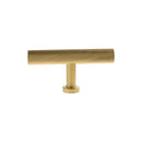 Millhouse Brass Paddington Spiral T-Bar Cabinet Knob Handle - Satin Brass - MHCS1675SB - Choice Handles