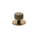Millhouse Brass Paddington Spiral Round Cabinet Knob Handle on Backplate - Antique Brass - MHCSB1532AB - Choice Handles
