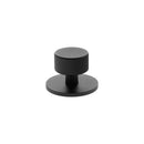Millhouse Brass Paddington Spiral Round Cabinet Knob Handle on Backplate - Matt Black - MHCSB1532MB - Choice Handles