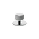 Millhouse Brass Paddington Spiral Round Cabinet Knob Handle on Backplate - Polished Chrome - MHCSB1532PC - Choice Handles