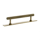 Millhouse Brass Paddington Spiral T-Bar Cabinet Pull Handle on Backplate 128mm - Antique Brass - MHCSB17128AB - Choice Handles