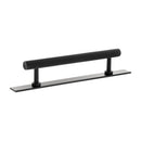 Millhouse Brass Paddington Spiral T-Bar Cabinet Pull Handle on Backplate 128mm - Matt Black - MHCSB17128MB - Choice Handles