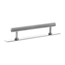 Millhouse Brass Paddington Spiral T-Bar Cabinet Pull Handle on Backplate 128mm - Polished Chrome - MHCSB17128PC - Choice Handles
