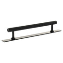 Millhouse Brass Paddington Spiral T-Bar Cabinet Pull Handle on Backplate 160mm - Matt Black - MHCSB17160MB - Choice Handles