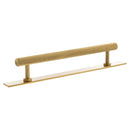 Millhouse Brass Paddington Spiral T-Bar Cabinet Pull Handle on Backplate 160mm - Satin Brass - MHCSB17160SB - Choice Handles
