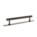 Millhouse Brass Paddington Spiral T-Bar Cabinet Pull Handle on Backplate 160mm - Urban Dark Bronze - MHCSB17160UDB - Choice Handles