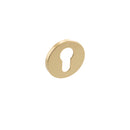 Millhouse Brass Euro Escutcheons on 5mm Slimline Round Rose - Polished Brass - MHSREPB - Choice Handles