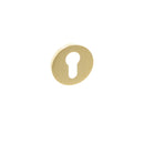Millhouse Brass Euro Escutcheons on 5mm Slimline Round Rose - Satin Brass - MHSRESB - Choice Handles