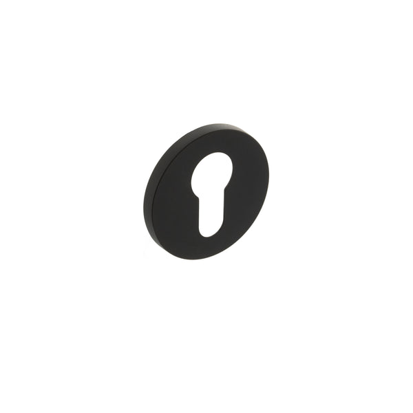 Millhouse Brass Euro Escutcheons on 5mm Slimline Round Rose - Urban Dark Bronze - MHSREUDB - Choice Handles