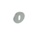 Millhouse Brass Key Escutcheons on 5mm Slimline Round Rose - Polished Chrome - MHSRKPC - Choice Handles