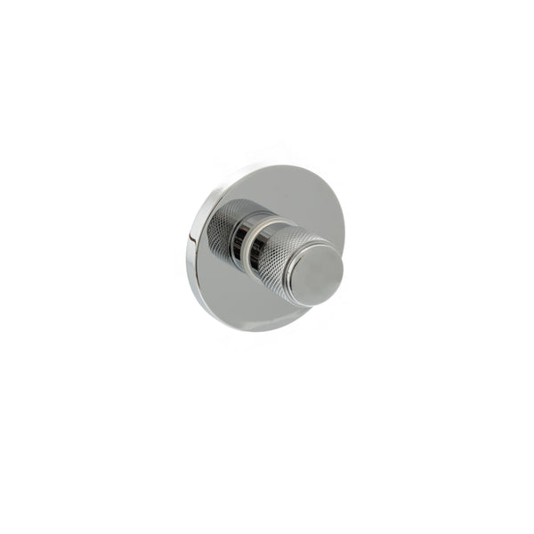 Millhouse Brass Knurled WC Turn and Release on 5mm Slimline Round Rose - Polished Chrome - MHSRKWCPC