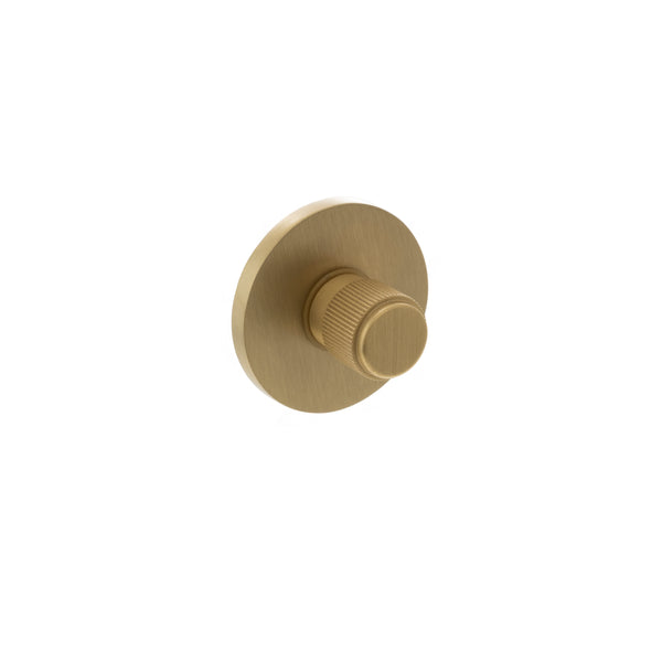 Millhouse Brass Linear WC Turn and Release on 5mm Slimline Round Rose - Satin Brass - MHSRLWCSB