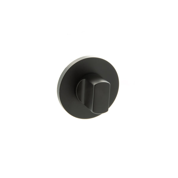 Millhouse Brass WC Turn and Release on 5mm Slimline Round Rose - Matt Black - MHSRWCMB