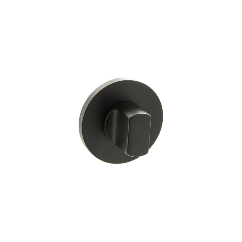 Millhouse Brass WC Turn and Release on 5mm Slimline Round Rose - Matt Black - MHSRWCMB