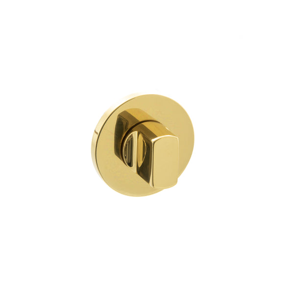 Millhouse Brass WC Turn and Release on 5mm Slimline Round Rose - Polished Brass - MHSRWCPB