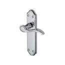 Heritage Brass Door Handle Lever Latch Verona Small Design Polished Chrome finish - MM627-PC - Choice Handles