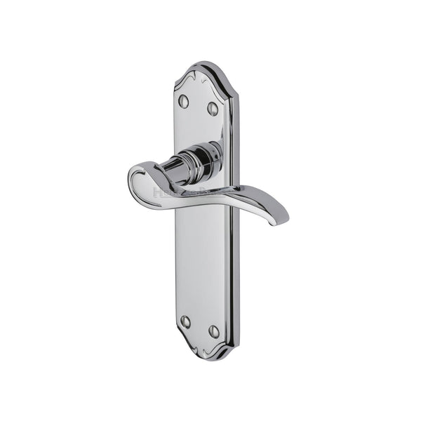 Heritage Brass Door Handle Lever Latch Verona Small Design Polished Chrome finish - MM627-PC - Choice Handles