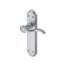 Heritage Brass Door Handle Lever Latch Verona Small Design Satin Chrome finish - MM627-SC - Choice Handles