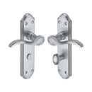 Heritage Brass Door Handle for Bathroom Verona Small Design Satin Chrome finish - MM628-SC - Choice Handles