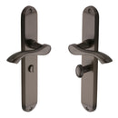 Heritage Brass Door Handle for Bathroom Algarve Long Design Matt Bronze finish - MM7230-MB - Choice Handles