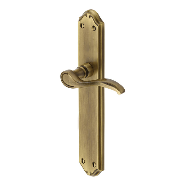 Heritage Brass Door Handle Lever Latch Verona Long Design Antique Brass finish
 - MM827-AT - Choice Handles