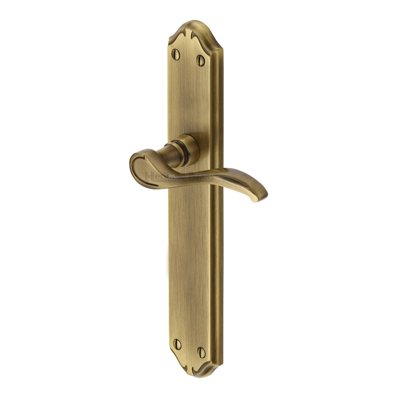Heritage Brass Door Handle Lever Latch Verona Long Design Antique Brass finish
 - MM827-AT - Choice Handles