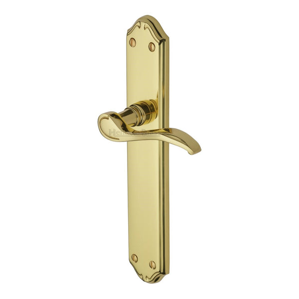 Heritage Brass Door Handle Lever Latch Verona Design Polished Brass finish - MM827-PB - Choice Handles