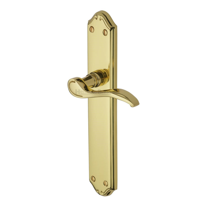 Heritage Brass Door Handle Lever Latch Verona Design Polished Brass finish - MM827-PB - Choice Handles
