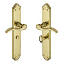 Heritage Brass Door Handle for Bathroom Verona Design Polished Brass finish - MM828-PB - Choice Handles