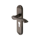 Heritage Brass Door Handle for Euro Profile Plate Algarve Design Matt Bronze finish
 - MM925-MB - Choice Handles