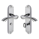 Heritage Brass Door Handle for Bathroom Algarve Design Polished Chrome finish - MM928-PC - Choice Handles