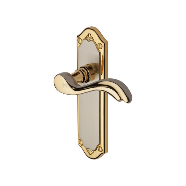 Heritage Brass Door Handle Lever Latch Lisboa Design Jupiter finish - MM992-JP - Choice Handles