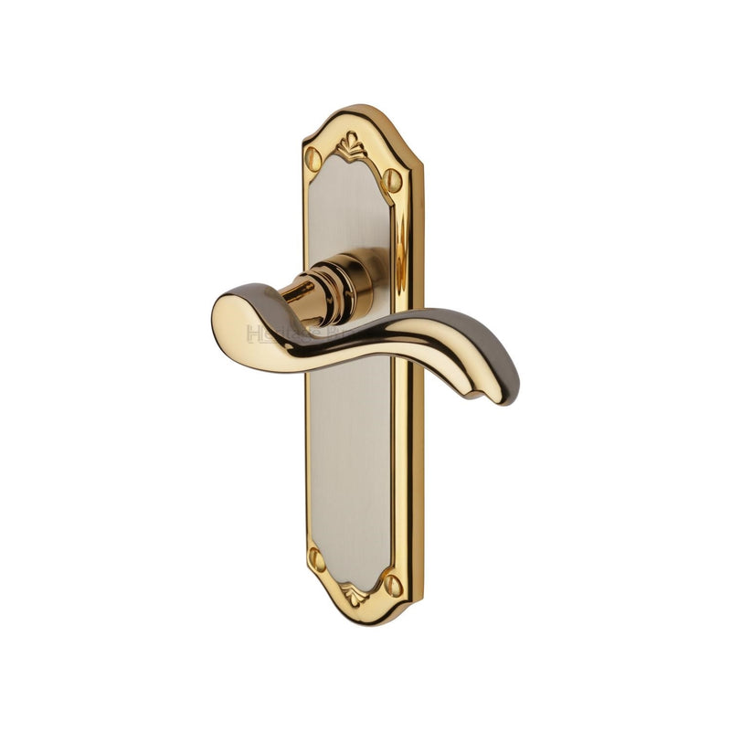 Heritage Brass Door Handle Lever Latch Lisboa Design Jupiter finish - MM992-JP - Choice Handles