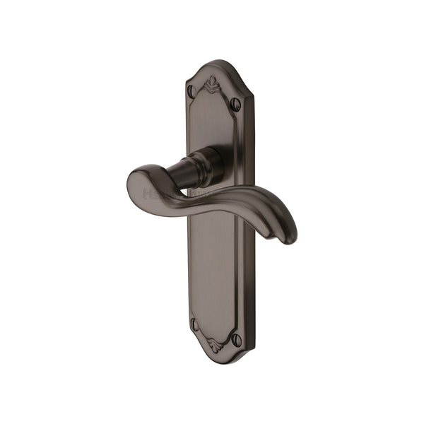 Heritage Brass Door Handle Lever Latch Lisboa Design Matt Bronze finish - MM992-MB - Choice Handles