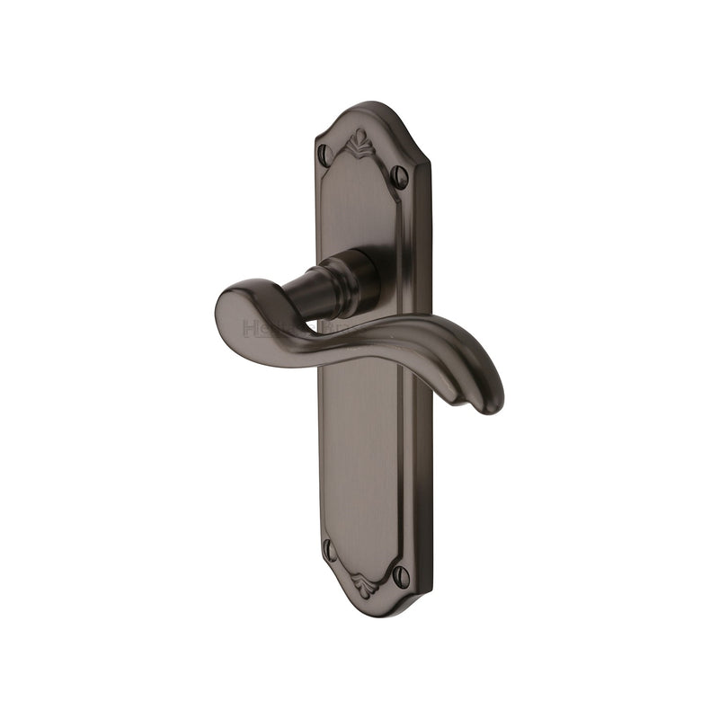 Heritage Brass Door Handle Lever Latch Lisboa Design Matt Bronze finish - MM992-MB - Choice Handles