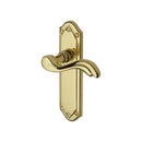 Heritage Brass Door Handle Lever Latch Lisboa Design Polished Brass finish - MM992-PB - Choice Handles