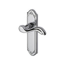 Heritage Brass Door Handle Lever Latch Lisboa Design Polished Chrome finish - MM992-PC - Choice Handles