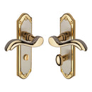 Heritage Brass Door Handle for Bathroom Lisboa Design Jupiter finish - MM993-JP - Choice Handles