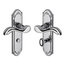 Heritage Brass Door Handle for Bathroom Lisboa Design Polished Chrome finish - MM993-PC - Choice Handles