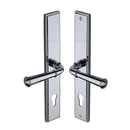 Heritage Brass Multi-Point Door Handle Lever Lock Colonial LH Design Polished Chrome finish - MP1932.LH-PC - Choice Handles